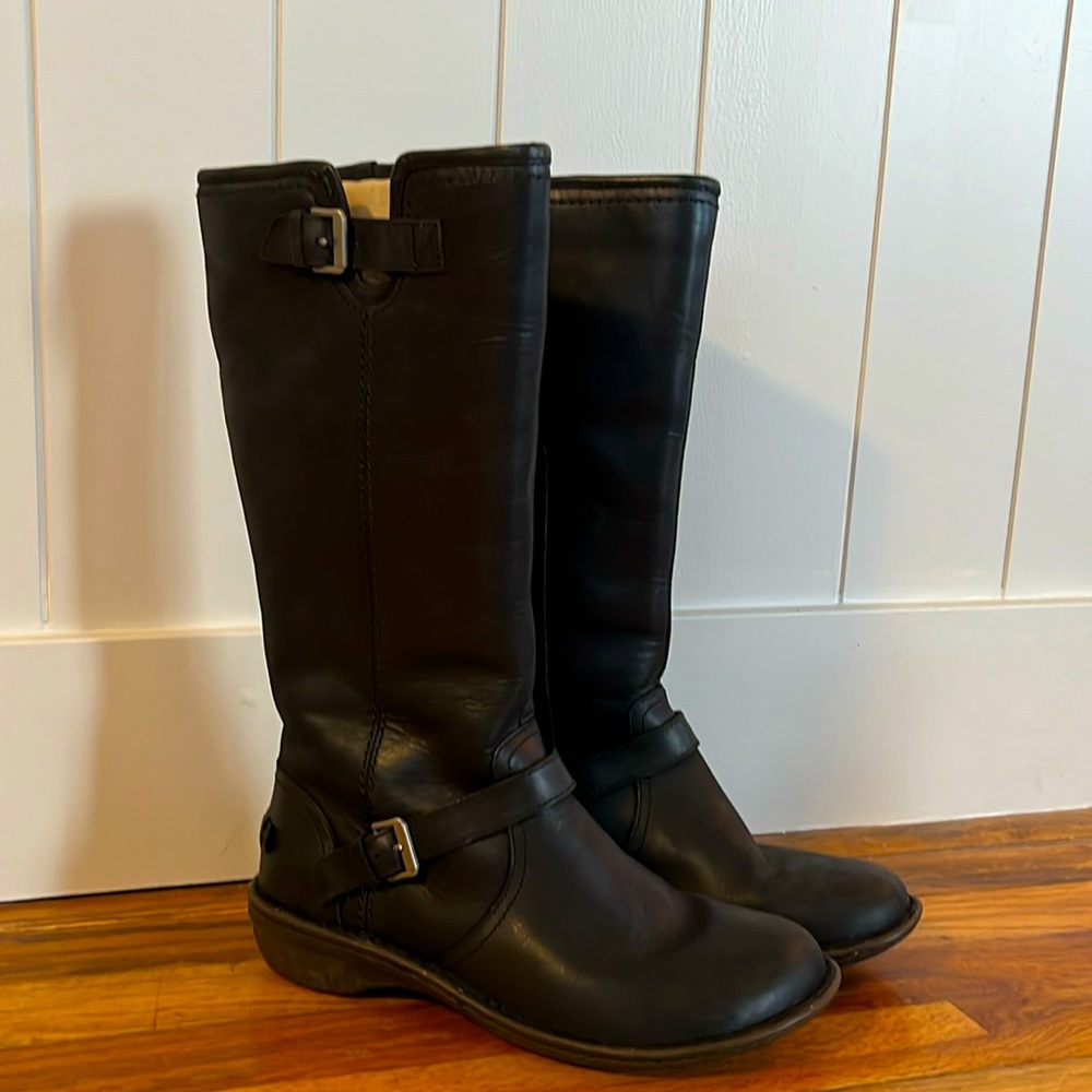 UGG tall black side zip Boots